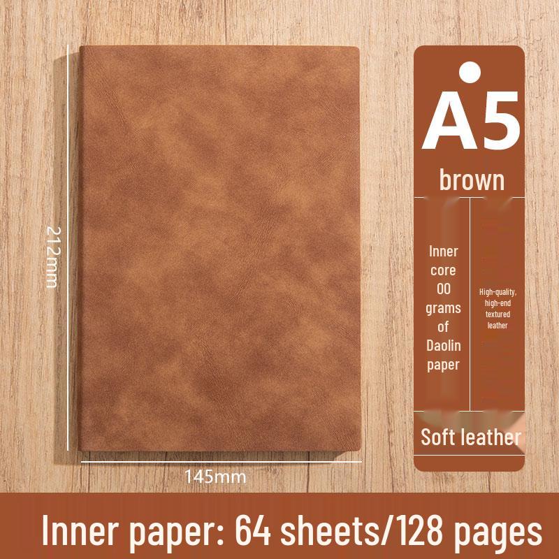 Personalized A5 Soft Leather Notebooks with Logo Printing: Custom Covers & Pages for Office Use