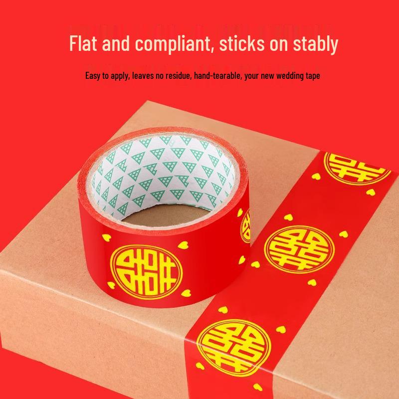 Double Happiness Red Wedding Tape: Festive Adhesive for Decorations and Sealing