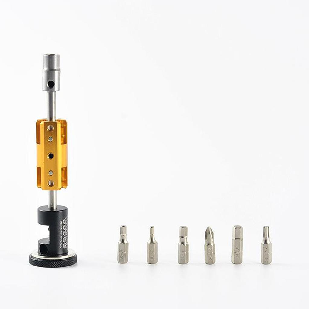 6 In 1 Mountain Road T25 Wrench Screwdriver Chain Cutter Hexagon 3- 6mm Wrench Portable Cycle Repairing Fix Kit Tool for Bike