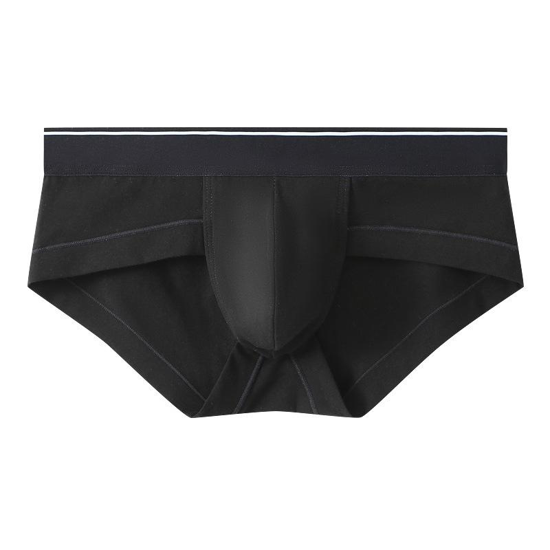 Männliche Frühjahrs- und Sommer-Sexy Reine Baumwolle U-Konvex Große Tasche Atmungsaktive Niedrige Taille Dreieck-Slips