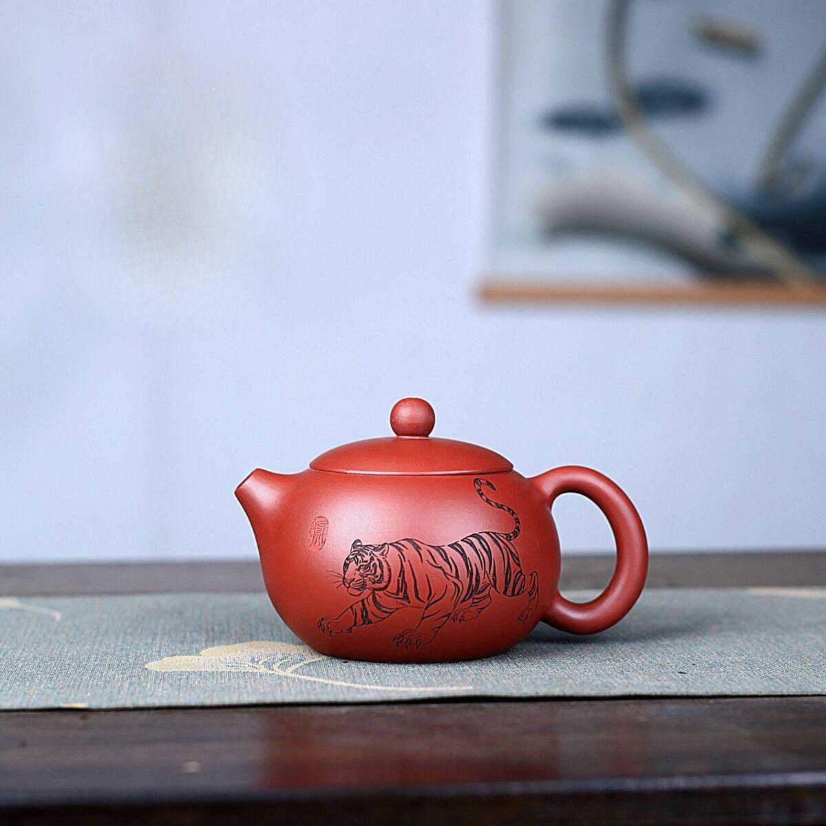 

230ml Antique Yixing Purple Clay Teapots Handmade Xishi Pot Raw Ore Dahongpao Mud Tea Making Kettle With Filter Zisha Tea Set