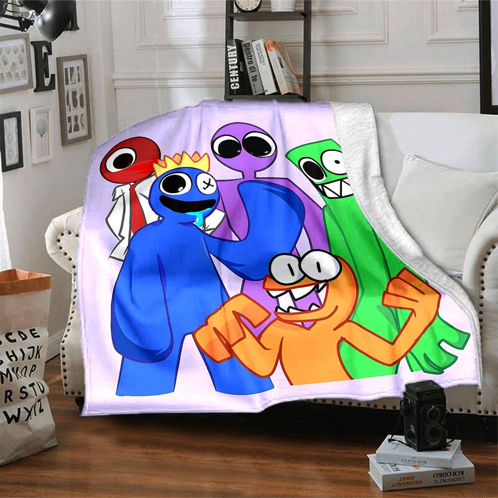 1pc Cartoon Characters Flannel Blanket,Ultra Soft Warm Plush Throw for Home Bedroom Bed Sofa Cover Camping Picnic Gift Y72417