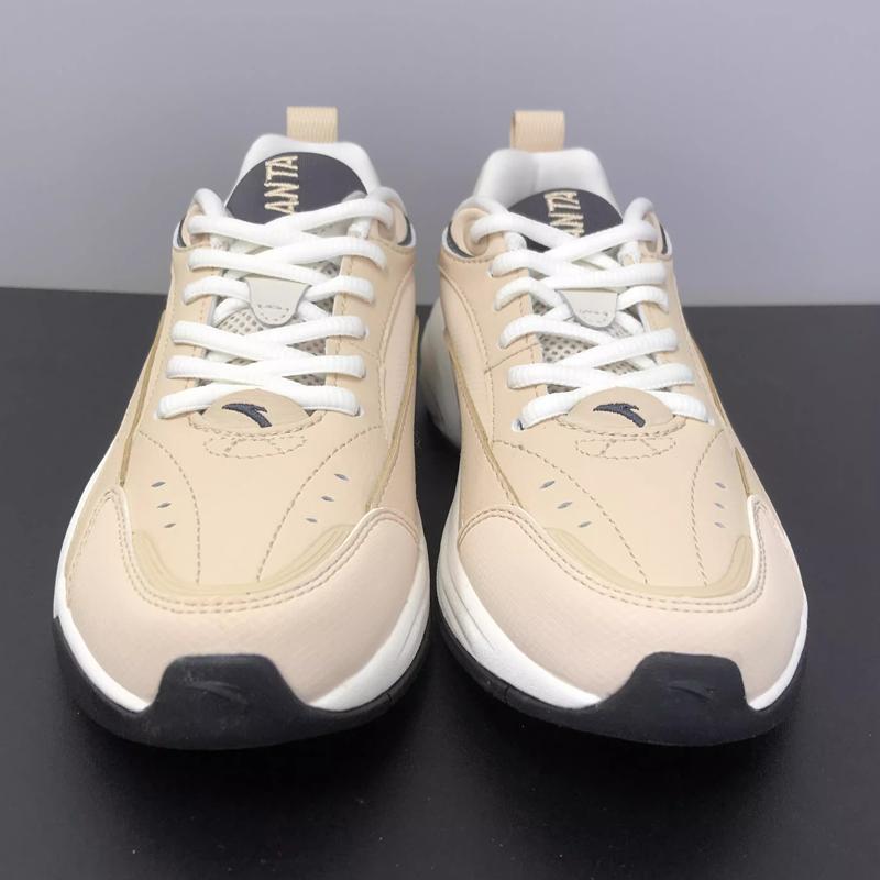 Anta Ace Trendy Versatile Shock Absorbing Wear Resistant Low Top Dad Shoes Men sneakers Champagne 912338802-16