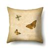 Polyester Pillowcase Butterfly Pattern Pillowcase Car Decoration Home Print Pillowcase Bedside Cushion Cover