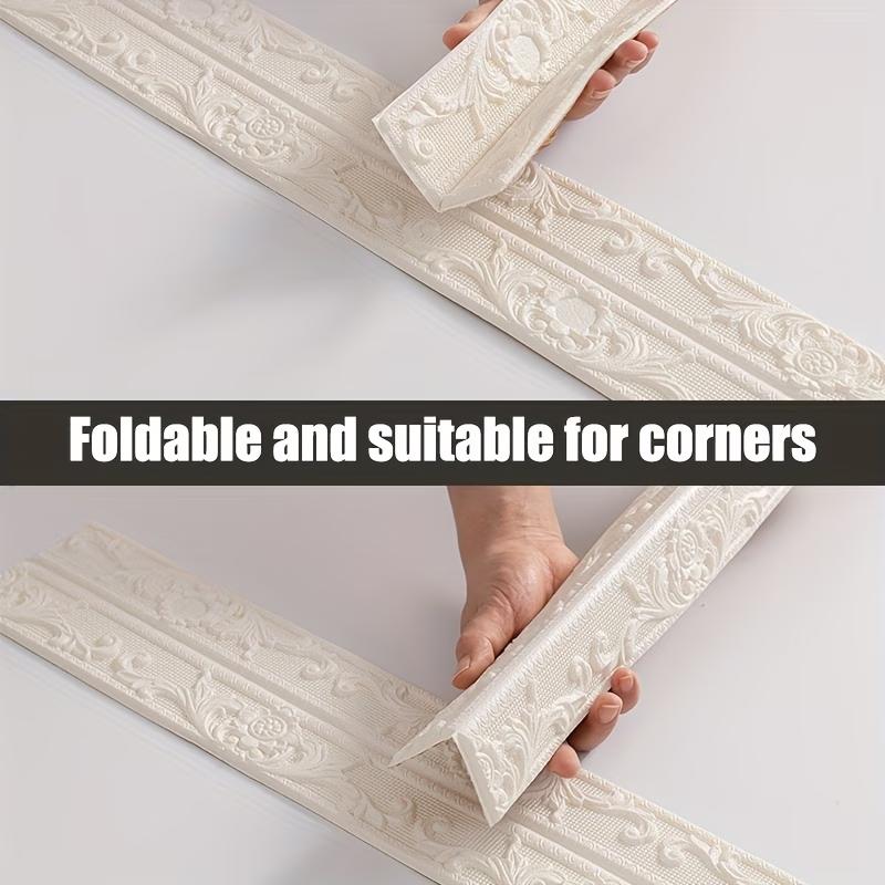 1 Stück 2,3m 3D Wandleiste Sockelleiste Selbstklebend Wasserdicht Fußleiste Tapete Wandaufkleber Für Zimmer Wohnungsdekoration