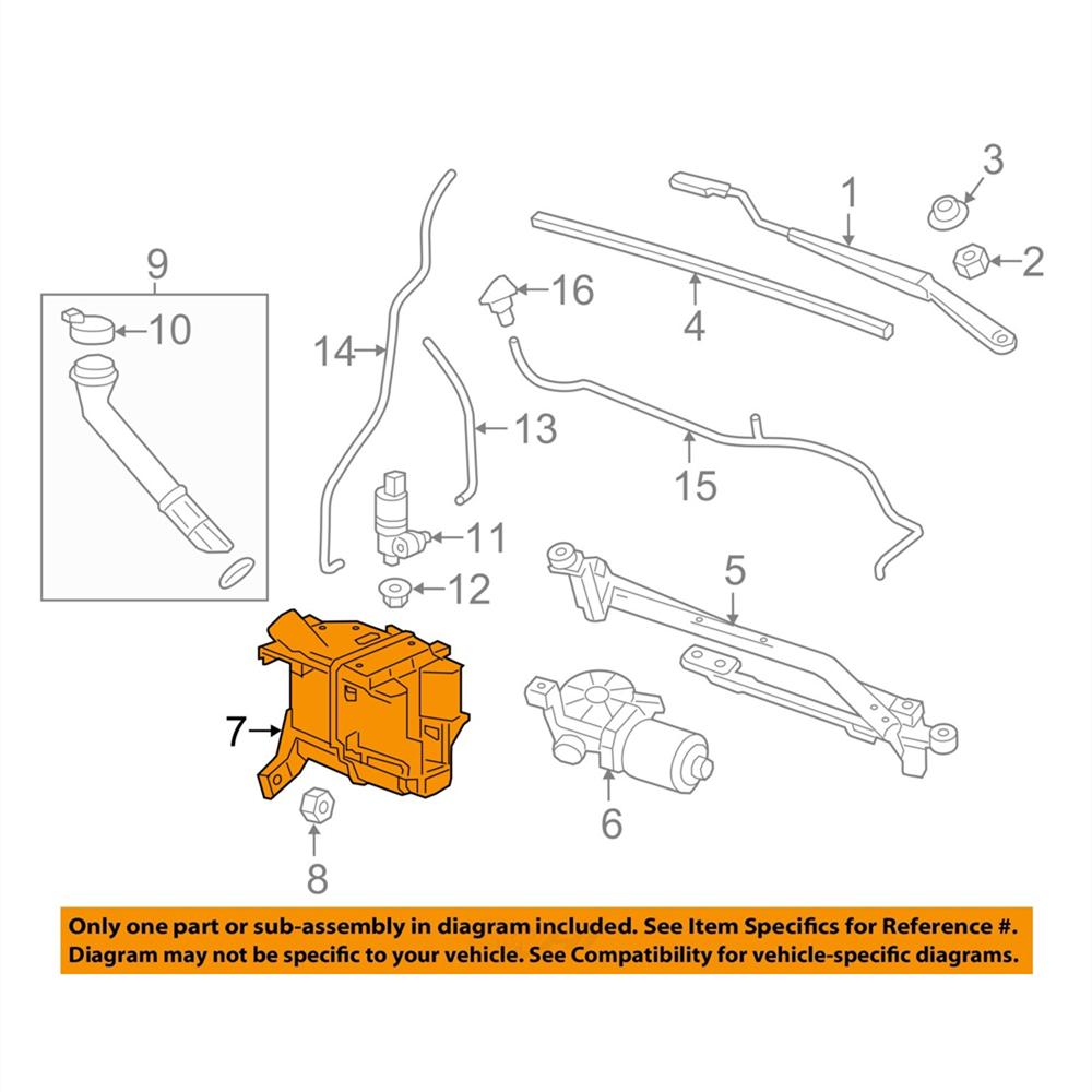 

42344530 Windshield Washer Fluid Reservoir Tank For Chevrolet Spark 2016-2021