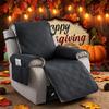 Waterproof Recliner Chair Cover, Non Slip Recliner Covers for Recliner Chair with Pocket, Pet Scratch-Resistant Sofa Slipcover