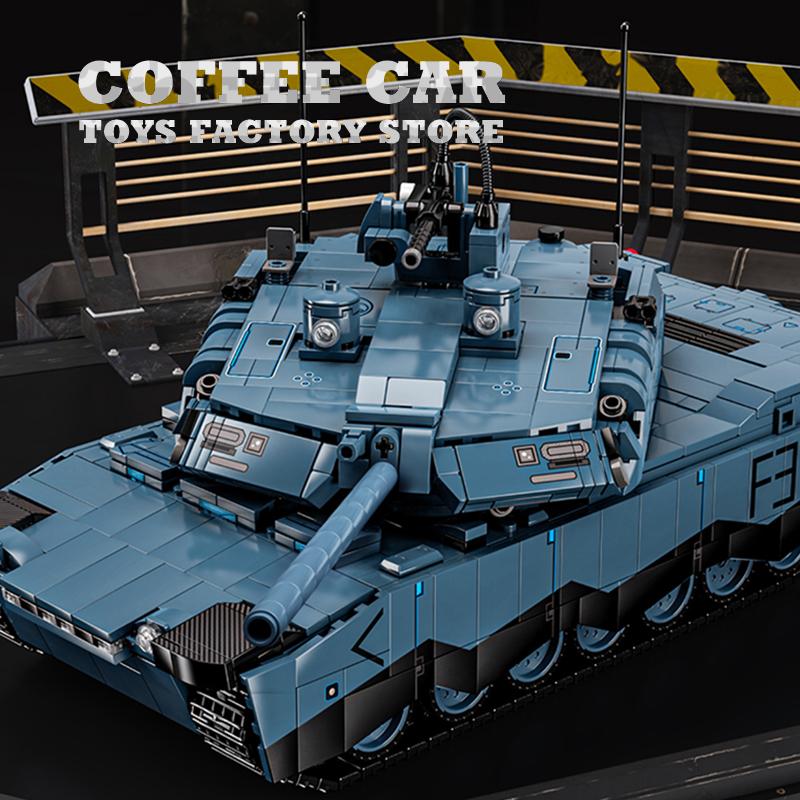 Main Battle Tank T-14 Building Bricks KF51 Heavy Armored Cars MOC Blocks Toys WW2 Military Panzer Model Adult Children Gifts
