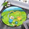 Adventure Time2 Round Area Rug,Carpet Rug for Living Room Bedroom Sofa Playroom Decor,Non-slip Floor Mat