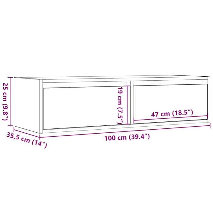 VidaXL TV Stand with LED Lights White 100X35.5x25 Cm, Hi-Fi Cabinet, Entertainment Center, TV Cabinet, Furniture 860238