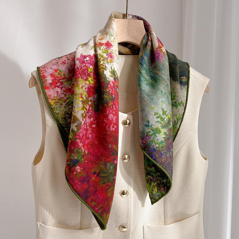 70% vlna 30% pravé hedvábí Šátek pro ženy Šály Zavinovačky Foulard vysoce kvalitní Šátky Pashmina Dámský Hijáb Bandana bufanda Pončo