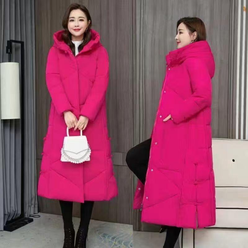 Cotton-padded Women's Literary and Artistic Retro Loose Large Size Ethnic Style Long Thick Coat