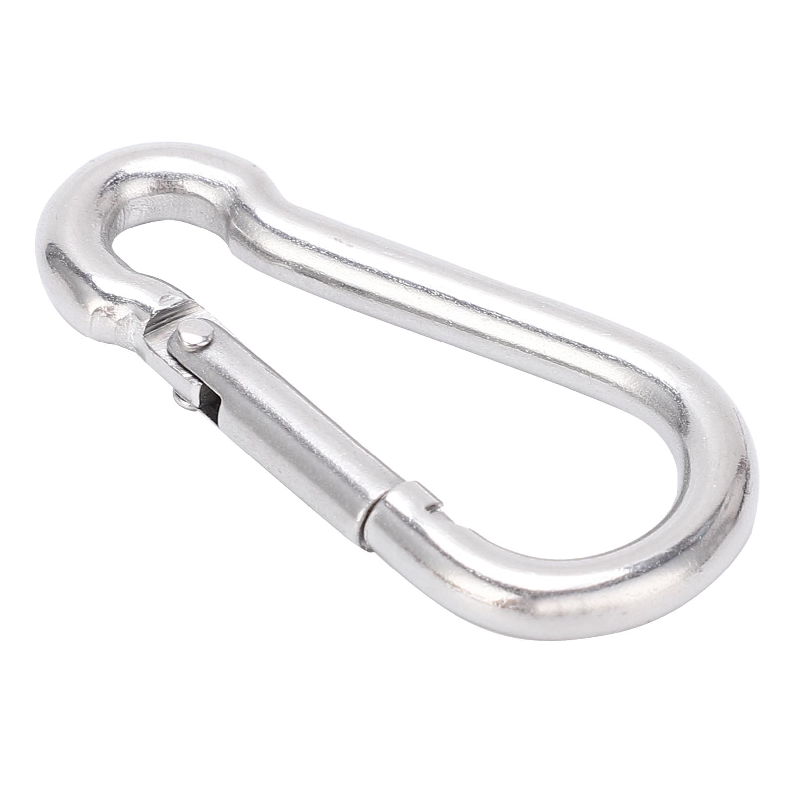 5 bucăți de 40 mm cârlig de fixare cu arc, din oțel inoxidabil, pentru hamac, lesă pentru câini white