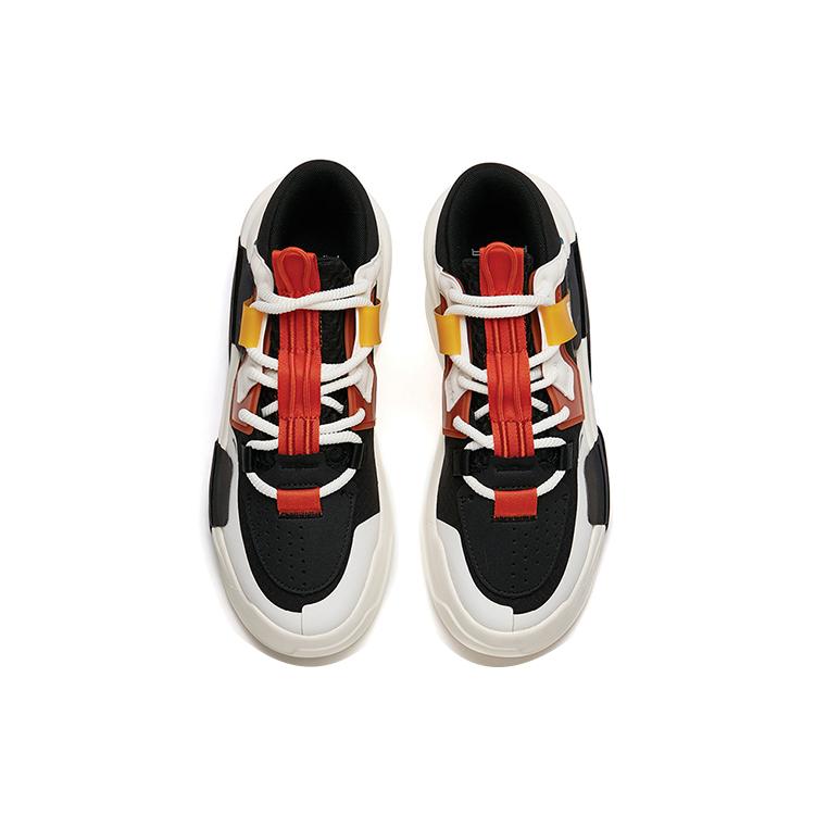New Anta Bastard 3.0 Anti Slip Wear Resistant Low Top Skateboard Shoes Black White Orange 112218084-2