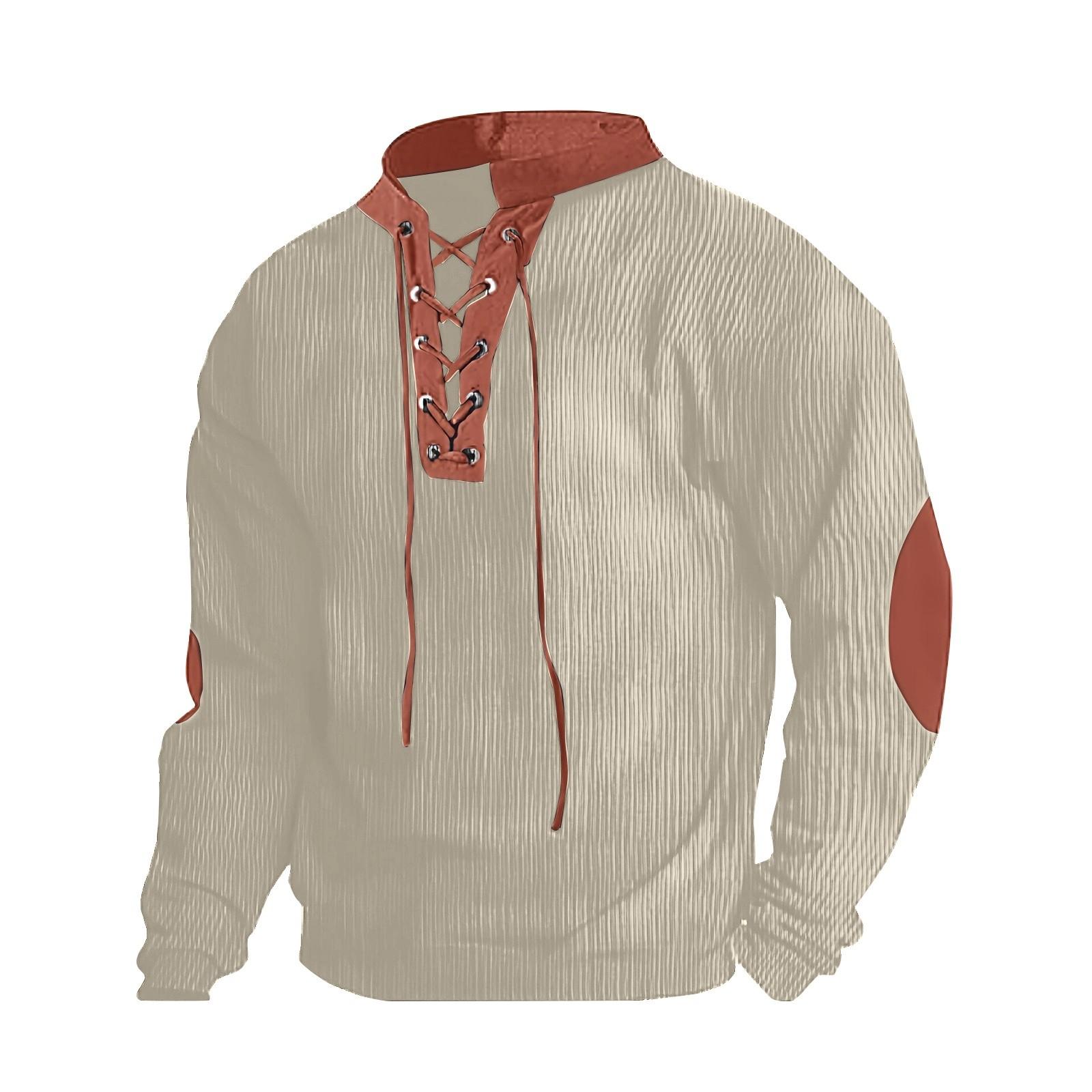 

Мужская зимняя однотонная толстовка с высоким воротом и завязками, мужская ребристая толстовка без капюшона с длинным рукавом S белый