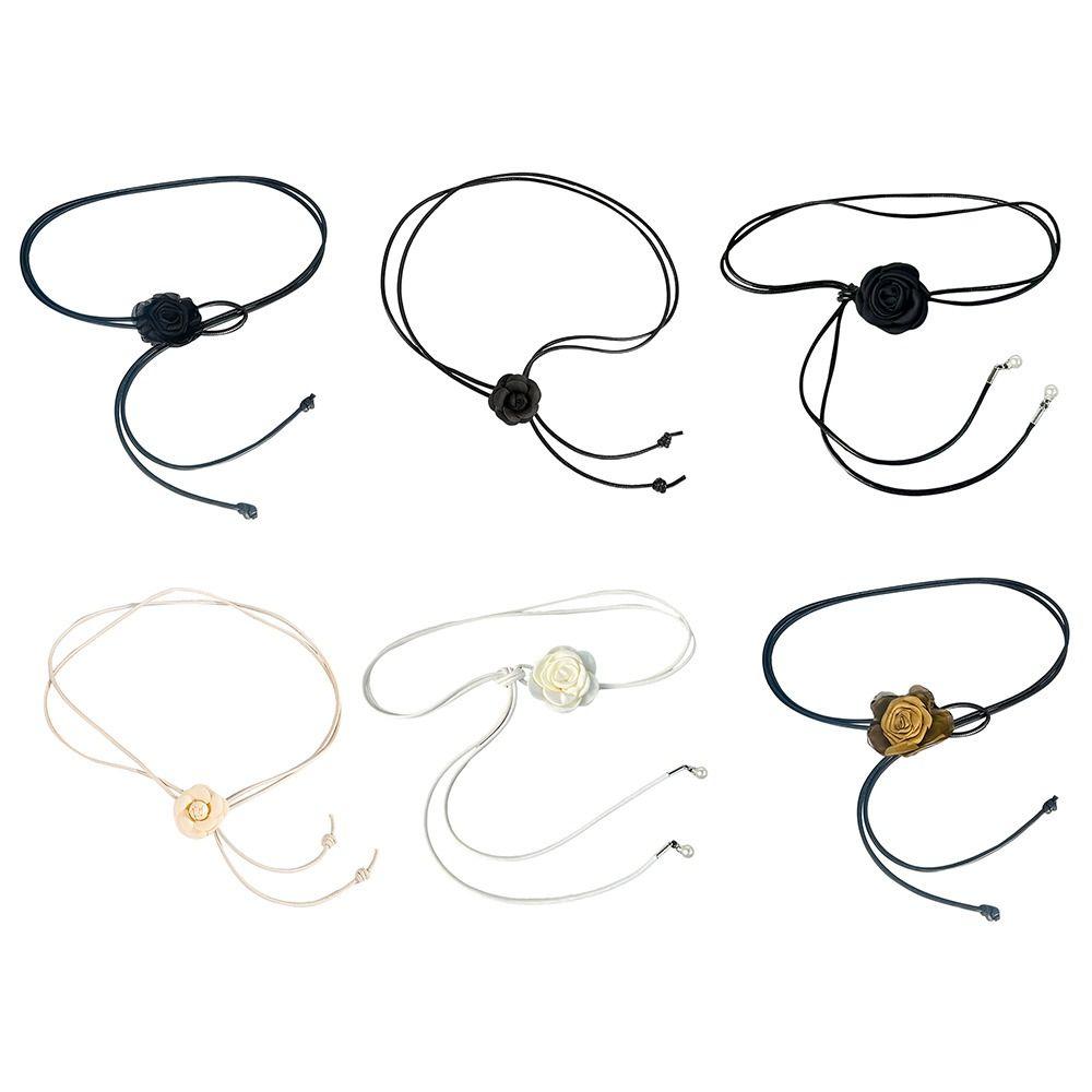 Fashion Ethnic Style Dry Rose Flower Belt High-end Retro Knotted Waist Rope Thin Waist Chain For Skirt Clothes Dress Jeans Coat