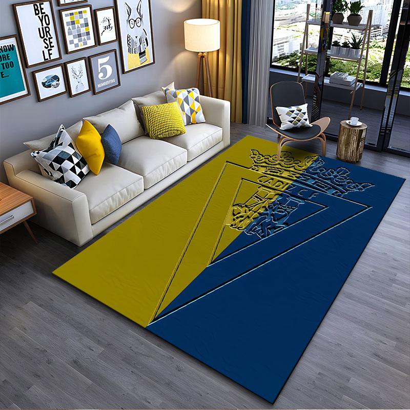 Cádiz CF Crest Yellow Blue suitable as a non-slip mat for the living room or bedroom sofa