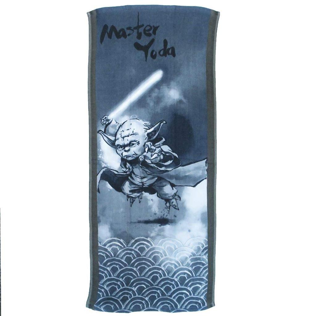 Marushin Star Wars Face Style Made In Imabari Product 2535022700 Towel, 34x80cm, Sumi-e Yoda, Japan, Towel, 100% Cotton, Single-Sided Gauze, Number