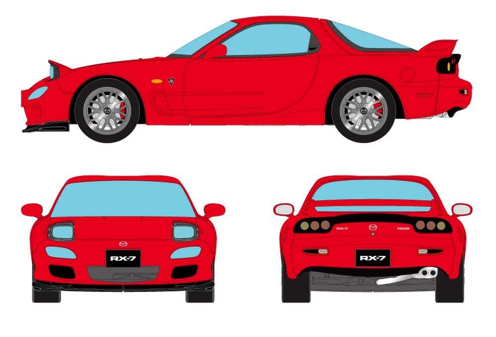 

Make up EIDOLON Mazda Spirit R Type A Headlamp Open Vintage Red Finished Model EM817D 1/43 RX-7 (FD3S)