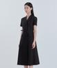 Mausolleum Jenn Long Belted Half-Sleeve Dress - Black