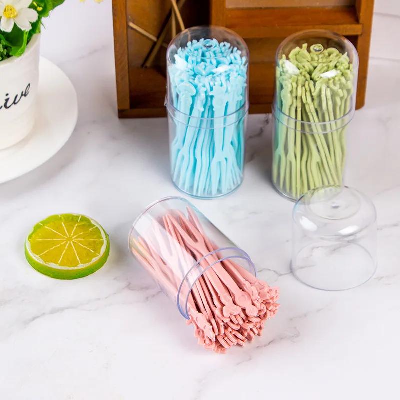 

Fruit Fork Children s Animal Farm Tableware Forks Lunch Party Mini Fruit Toothpicks Decorate Food Cartoon Snacks Kitchen Dining