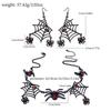Set Bijuterii Pânză de Păianjen Punk pentru Petrecerea de Halloween Negru Gotic Insectă Cercei Colier pentru Accesorii DIY pentru Confecționarea Bijuteriilor