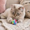 Interactive Plush Cat Toy Ball with Bell Durable Soft Texture for Pet Play and Entertainment Suitable for Indoor Use