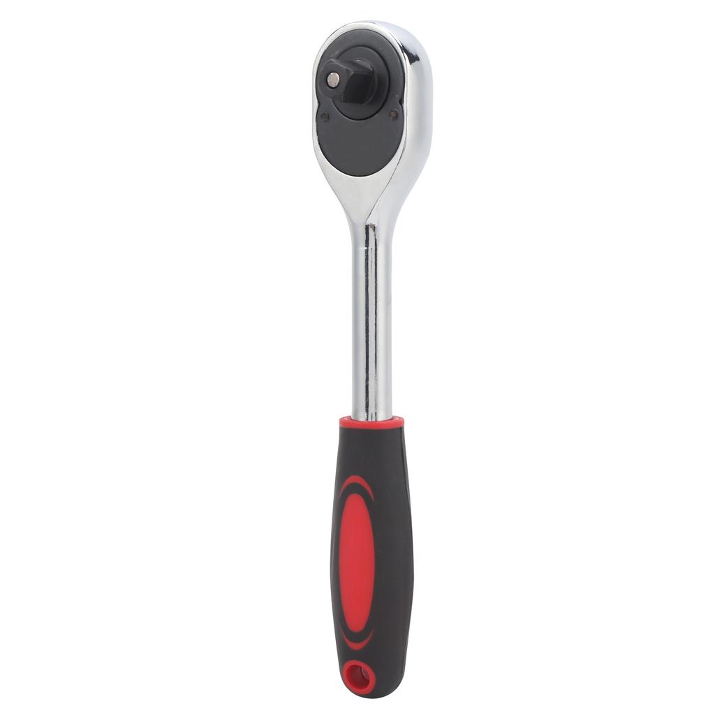 12in Ratchet Wrench 24 Teeth Socket Wrench Tool for Electrician Repairing Red Black