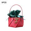 Red Green Design Christmas Gift Bags Flannel Fabric Leather Handled Bags Candy Bags  Wedding Favors