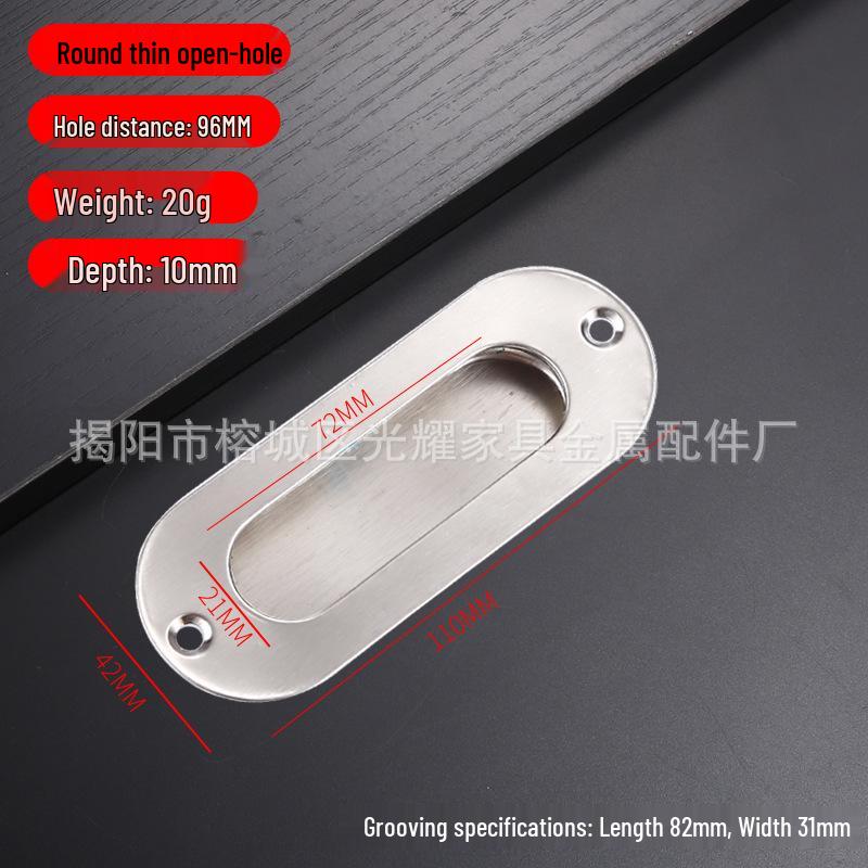Stainless Steel Concealed Recessed Pull Handle for Drawers and Sliding Doors