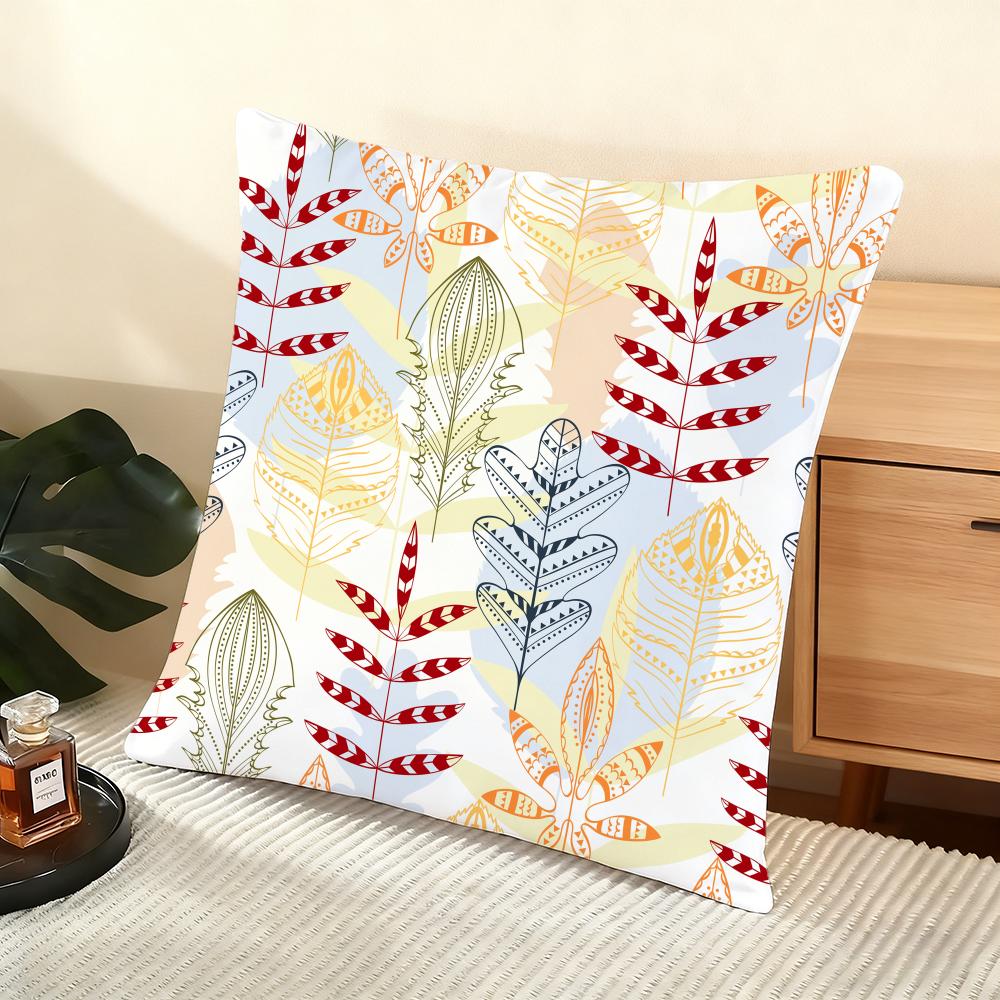 Abstract Boho Pattern Cushion Cover Soft Short Plush Pillow Cover Smooth Cozy Texture Aesthetic Cushion Case Home Decor