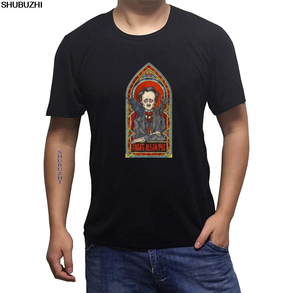 Edgar Allan Poe Berühmter Schriftsteller Skizze Kunstwerk Herren T-Shirt Schwarzes Oberteil Cartoon T-Shirt Herren Unisex Neues T-Shirt sbz4505