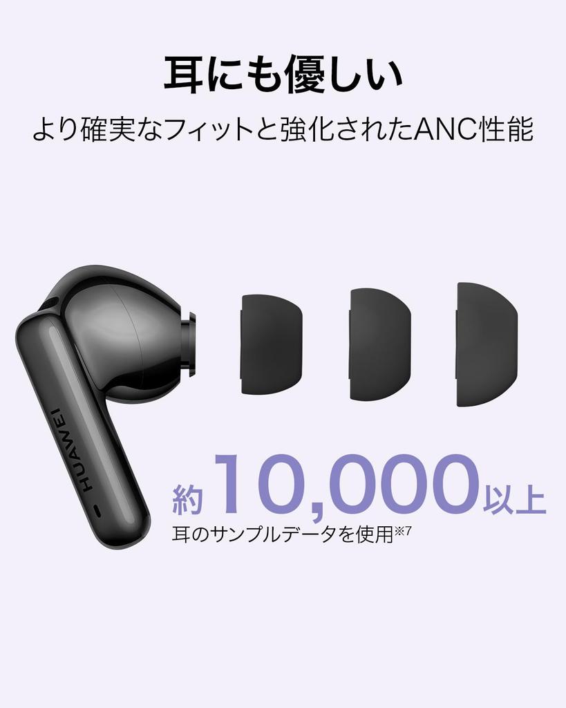 HUAWEI FreeBuds 6i Wireless Noise Comfortable LDAC Call Noise Lightweight 35 Hours of Playback Fast IP54 Dust and Water Compatible with Black Earbuds,