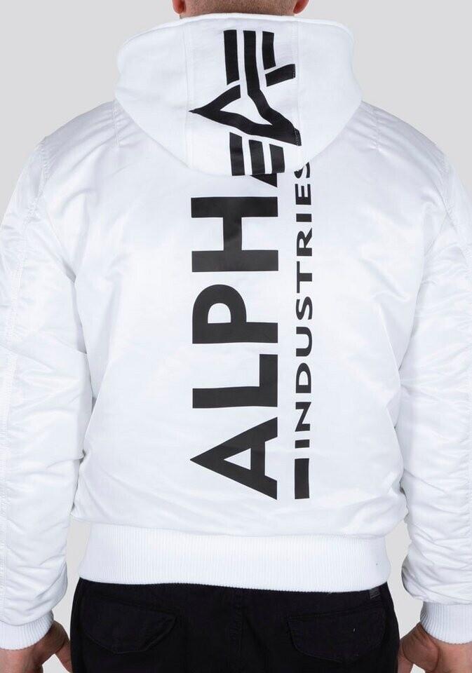 Зимняя куртка Alpha Industries MA-1 ZH Back Print (128113) белый/черный принт