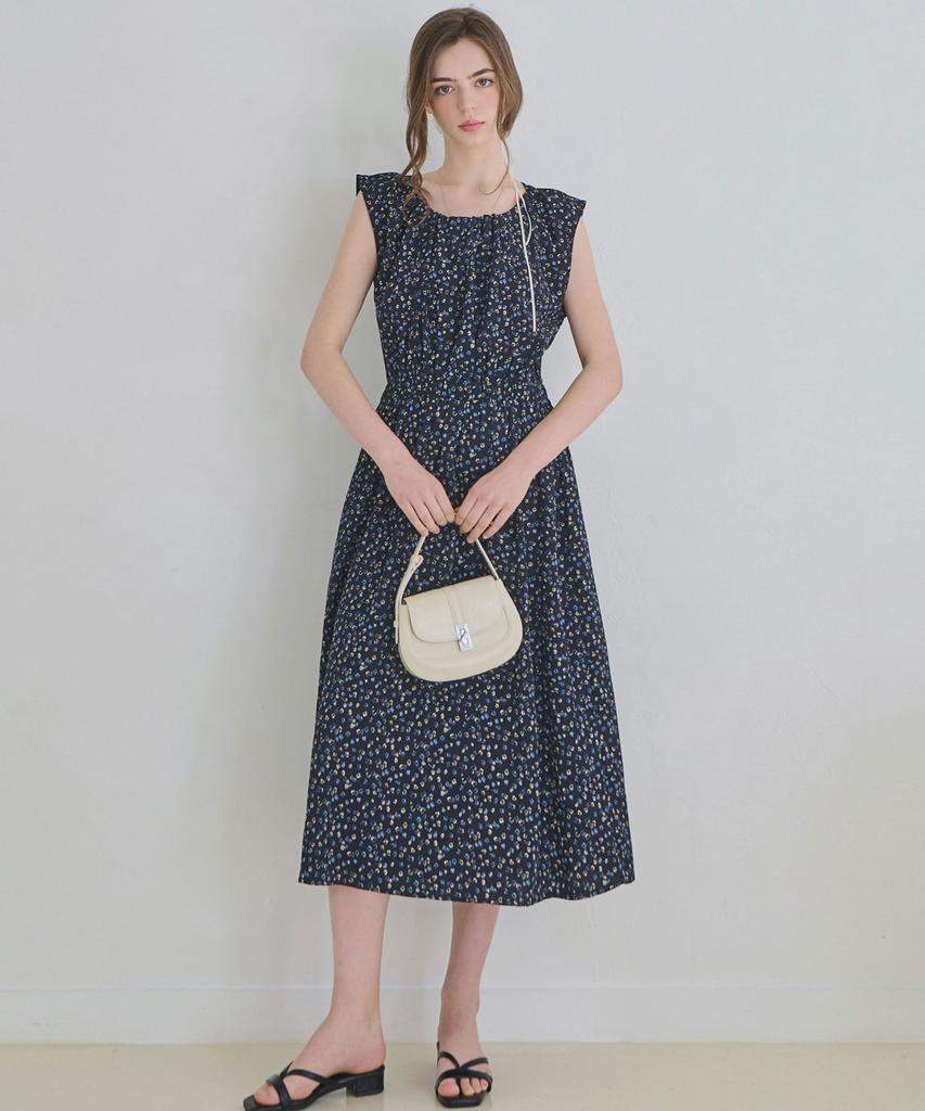 Lucida Floral Maxi Dress - Navy