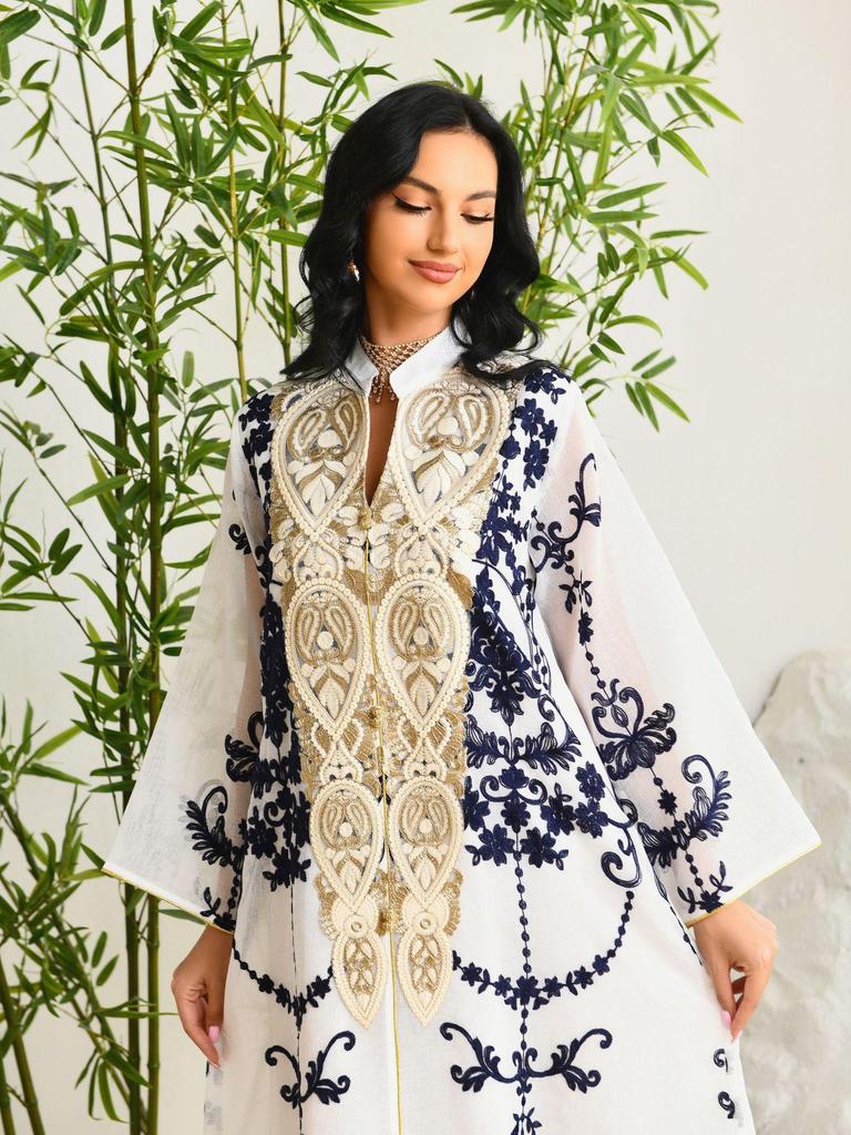 European & American Style Women's Arabian Evening Dress - Dubai Fashion Robe