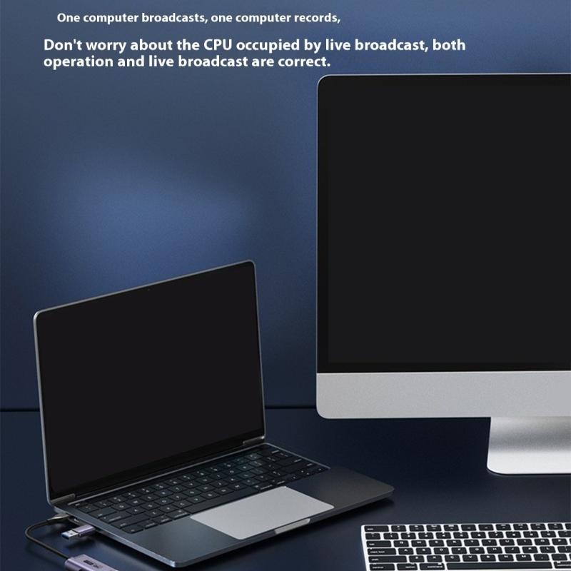 USB3.0 Video Captures Card for 4K60Hz HDTV Input Sound Support PC Gaming Streaming and Conference Recording