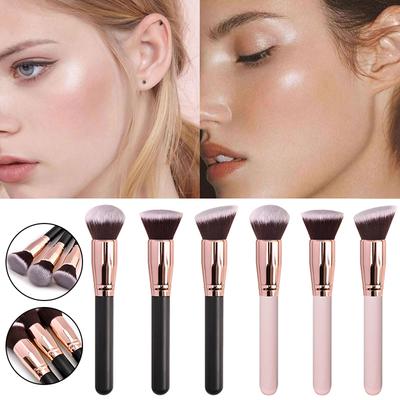 Round Cream Brush Loose Powder Cosmetics Brush Soft Hair Blush Foundation Brush Portable Professional Women Beauty Makeup Tool