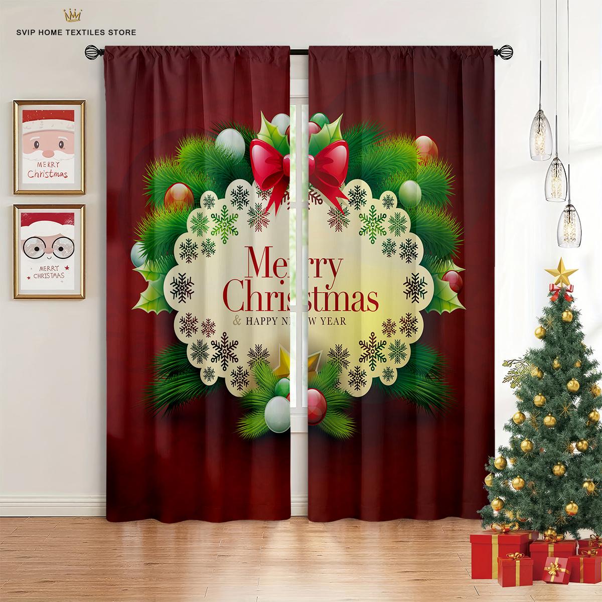 

2 шт. Милые розовые шторы со снеговиком на 3D-принте для спальни, столовой, украшения для рождественской вечеринки, шторы, легко стирать и ухаживать W50X130H(CM)X2PCS&Rod pocket