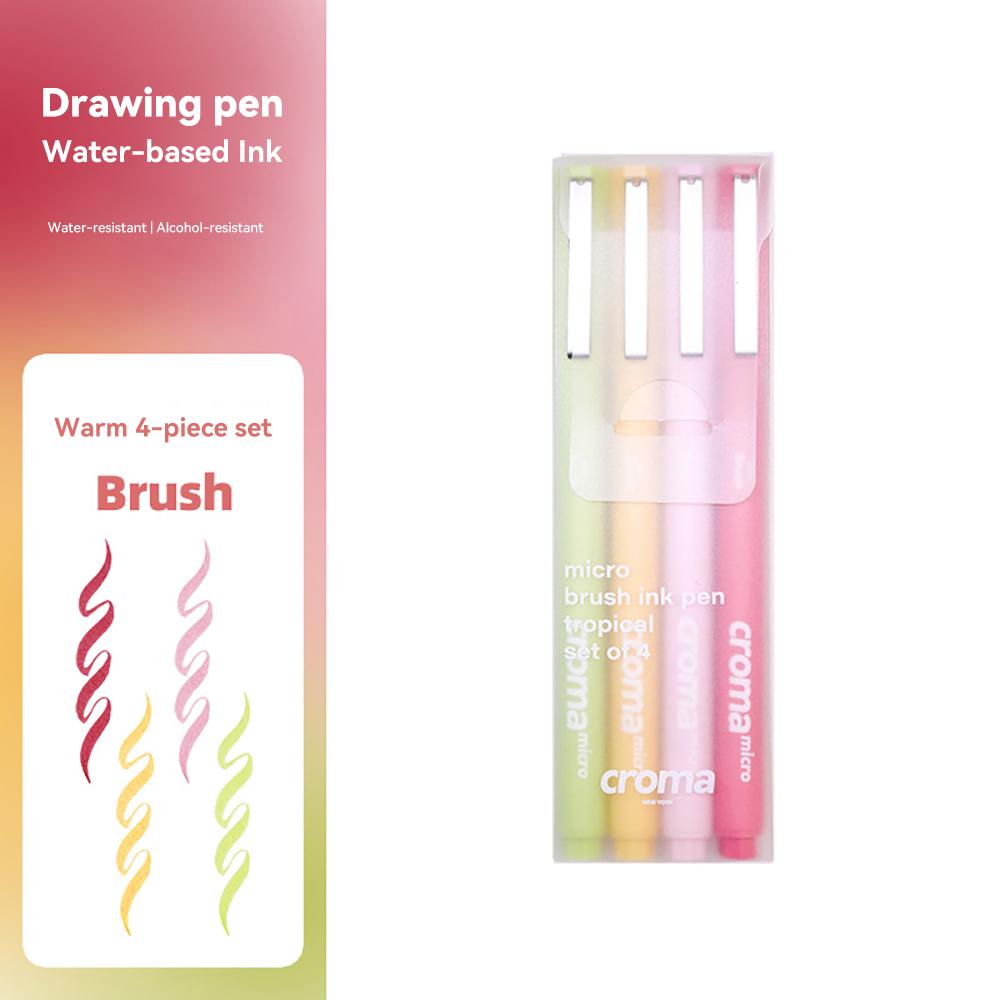 Highlight Marker Pens Soft Brush Tip Gel Pens Set for Art Calligraphy Sketching Drawing Hand Lettering Black Ink Brush Markers