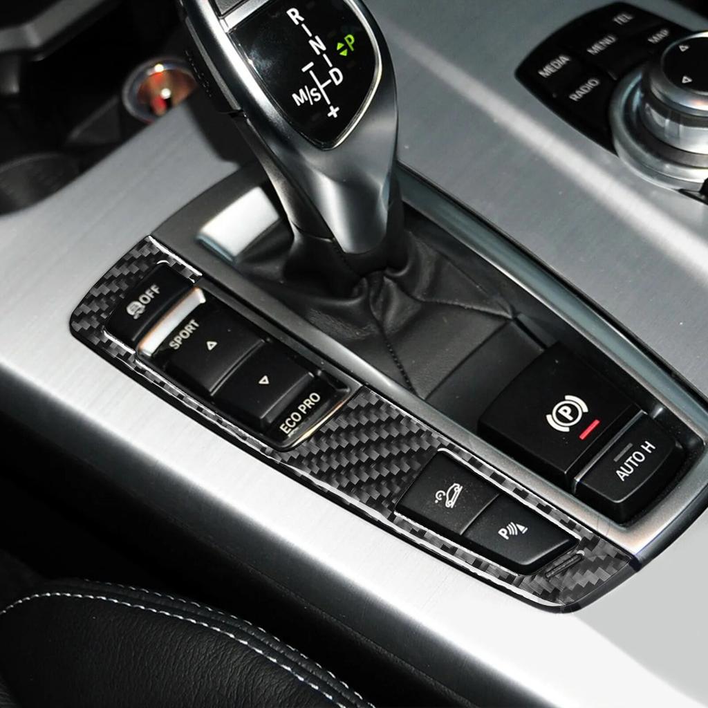Für BMW X3 F25 2011-2017 X4 F26 2014-2017 Kohlefaser Schaltknüppel Elektronische Handbremse Rahmen Abdeckung Zierleiste Aufkleber Zubehör