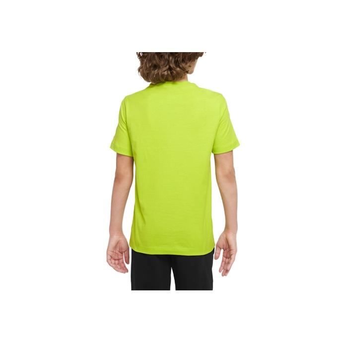 Nike Sportswear Big Logo Print Crew Neck Short Sleeve T-Shirt Kids Tops Atomic-Green DO1807-321