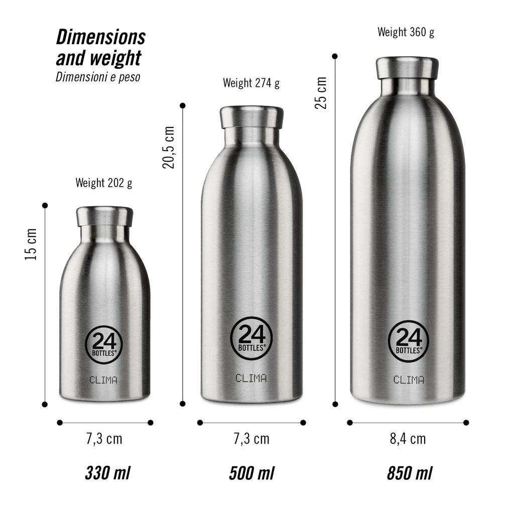 24BOTTLES Clima Bottle 500ml 5415014SB (STONE BLACK)