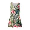Women's Casual Fashion V-neck Sleeveless Floral Print Side Pocket Dress