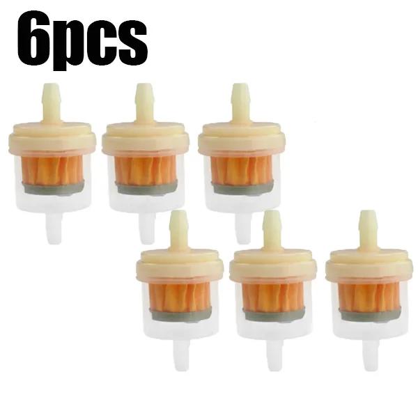 1-6pcs Car Gasoline Oil Filter Pipes Universal Inline Gas Fuel Filter for Small Engine Lawn Mower Motorcycle Accessories 6MM-8MM