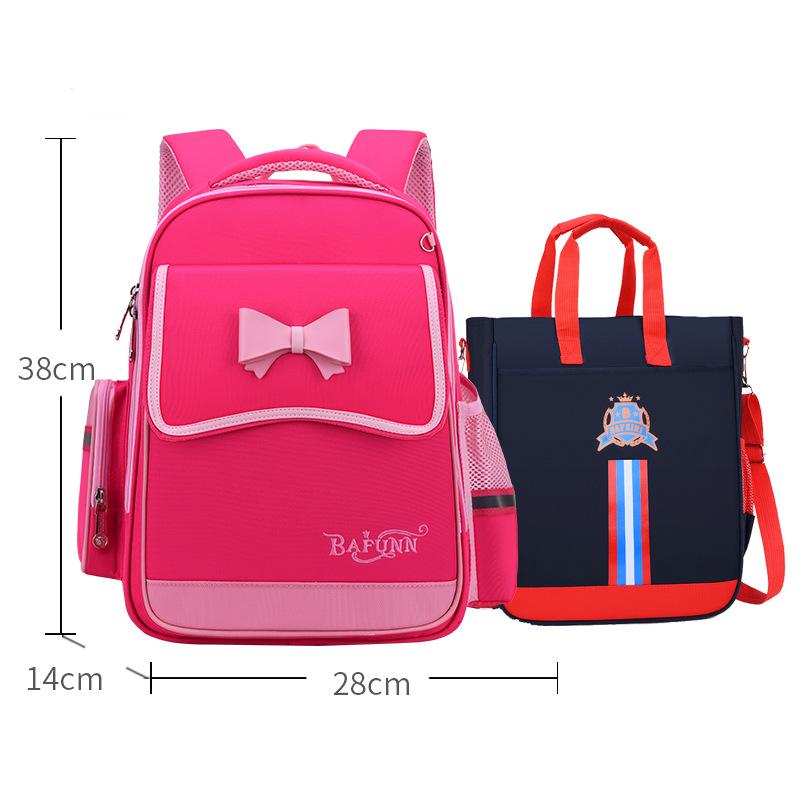 Breathable Lightweight Backpack Primary School Girls Children Cute Bowknot School Bag