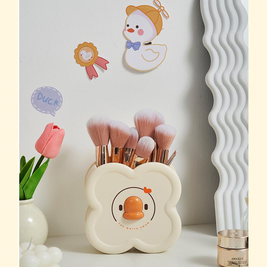 Söt Tecknad Rund Pennhållare Kontorsskrivbord Pennburk Kopp Fodral Behållare Organiserare Hållbart Pennfodral