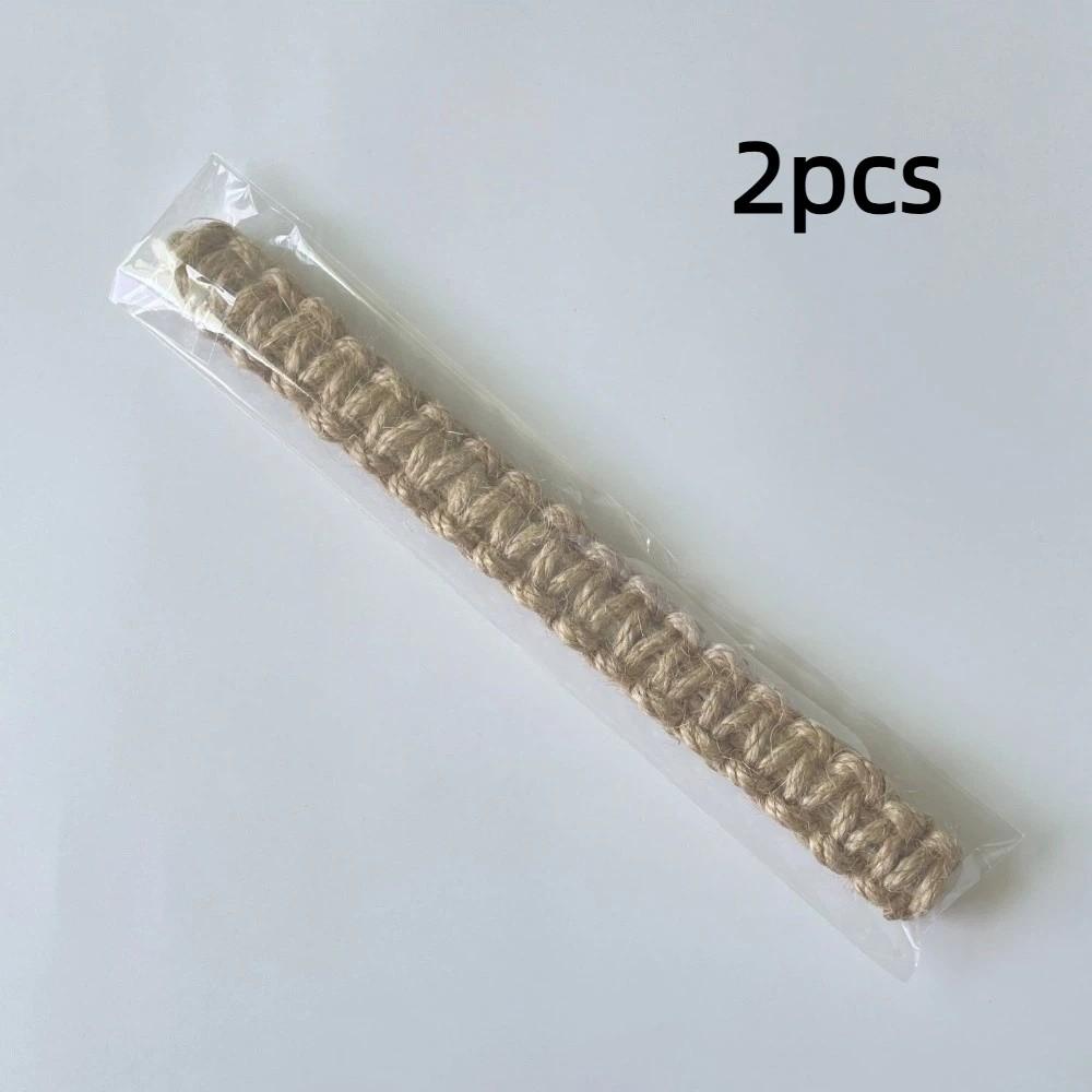 

2pcs Retro Handwoven Curtain Tiebacks Linen Boho Style Curtain Holders Adjustable Curtain Strap for Living Room Bedroom коричневый