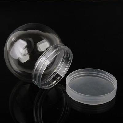 10Pcs 140ml Round Plastic Can Bulb Type Transparent Can Crystal Mud Plastic Can Plastic Bottle