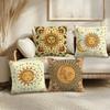 Retro Sun and Moon Cushion Cover Soft Plush Throw Pillow Cover  DoubleSided Printed Cushion Case  Cozy Sofa  Home Decor